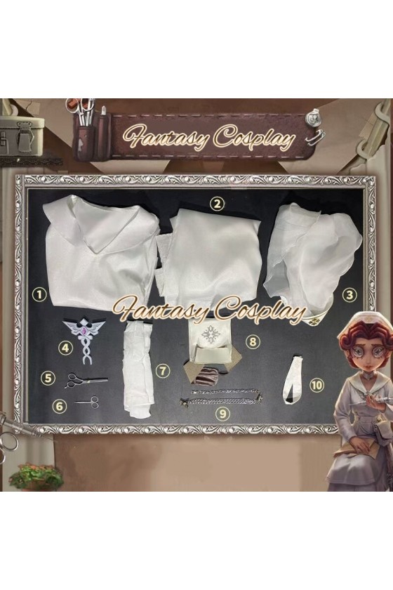 Identity V Doctor Emily Dyer Recovery White Cosplay Costume